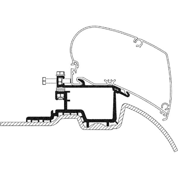 Thule Zusatz-Adapter zu Adapter für MB Sprinter ab Bj. 2006/04 zu TO Serie 6