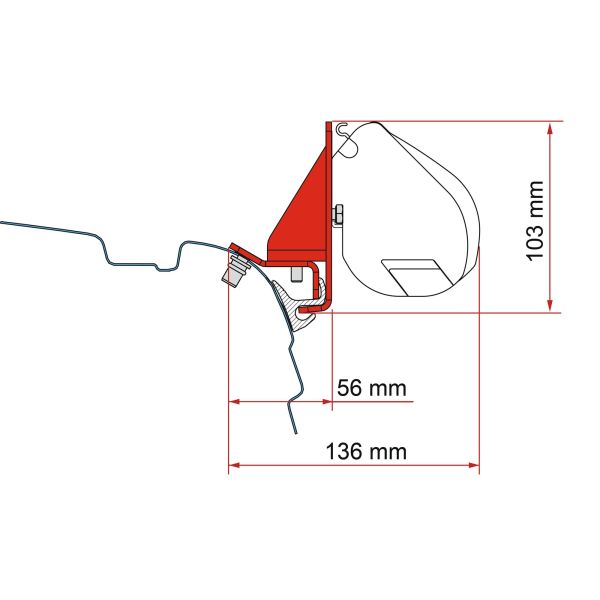 Fiamma Kit Combi Rail Bracket –