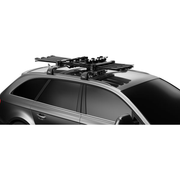 Thule Snowpack 4 PR Roof Mounted Ski Carrier, Black : : Sports &  Outdoors
