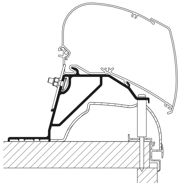 Thule Roof Adapter für Hobby Wohnwagen für TO Serie 6 und 9