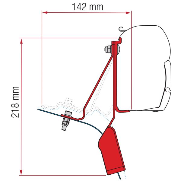 Fiamma Kit Ford Custom Nugget awning holder F45